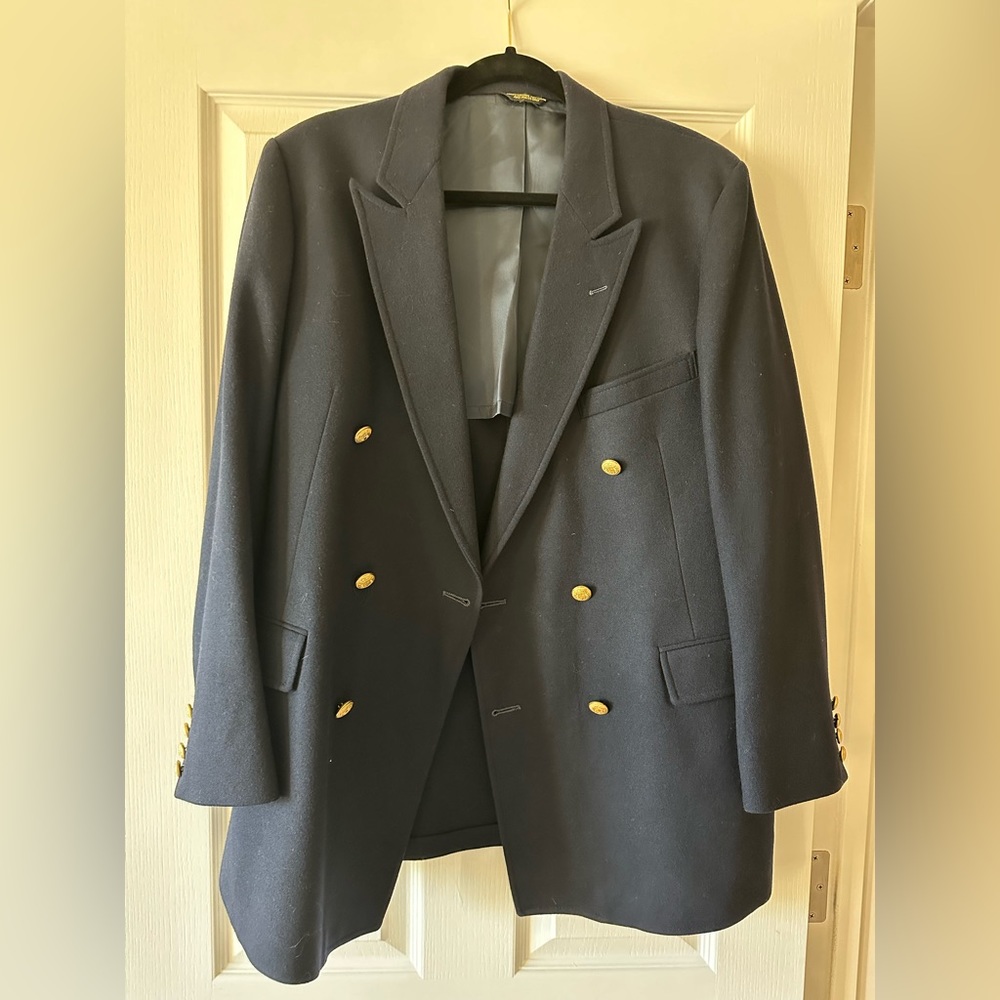 VINTAGE men’s double breasted suit jacket